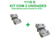 Kit com duas 2 unidades de dobradiças 1118 D vidro e vidro