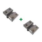 Kit com duas 2 unidades de dobradiças 1118 D vidro e vidro