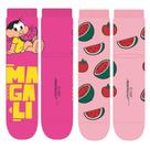 Kit com Duas Meias da Magali Adulto 34-39 Cia da Meia Kit com Duas Meias da Magali Adulto 34-39 Cia da Meia