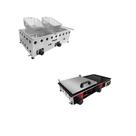 kit com Fritadeira 2 cubas inox 5L + chapeira 30x60 com prensa