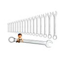 Kit com ingco chave combinada em aco cr-v 07mm à 32mm Kit com ingco chave combinada em aco cr-v 07mm à 32mm