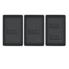 Kit Com Interruptores Paralelo Preto Habitat Black - Fame