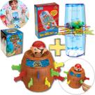 Kit Com Jogo Pula Pirata Barril + Jogo Tira Varetas Diversão Garantida - ENVIO IMEDIATO