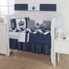 Kit com lateral e trança coroa cor azul marinho com branco