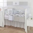 Kit com lateral e trança coroa cor cinza com branco