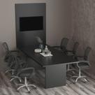 Kit com Mesa para Reunião 6 Lugares e Painel para Tv até 37 Polegadas