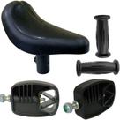 Kit Com Pedal Manoplas Selim Para Bicicleta do Ao 12 Nathor