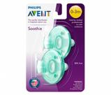 Kit com refil 2 chupeta philips avent verde 0-3 meses