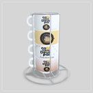 Kit Com Torre 4 xícaras de Porcelana Louça Com Suporte Personalizado Café com Deus Pai