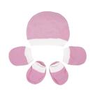 Kit Com Touca Luva Sapatinho Gramado Bebê Meninas e Meninos