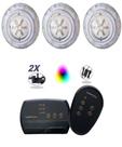 Kit Comando Rgb 2 Saídas Auxiliares + 3 Led 9W P Piscina
