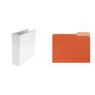 Kit combinado Casafoyer D-Ring View Binder de 3 polegadas e 100 pastas