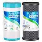 Kit combinado de cartuchos de filtro de água PUREPLUS 4.5x10 de 2 estágios