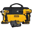 Kit combinado de ferramentas elétricas DEWALT 20V MAX, furadeira e impacto sem fio Kit combinado de ferramentas elétricas DEWALT 20V MAX, furadeira e impacto sem fio