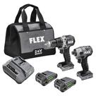 Kit combinado de furadeira e impacto sem fio FLEX FXM201-2A 24V Kit combinado de furadeira e impacto sem fio FLEX FXM201-2A 24V