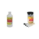 Kit combinado de tintas de têmpera laváveis Casafoyer com pincéis