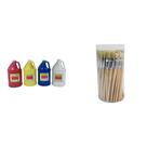 Kit combinado de tintas e pincéis Casafoyer Tempera for Arts