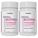 Kit Combo 02 UND Biotina Ácido Pantotênico Ácido Fólico 120 cápsulas Fortalecedor de Unhas e Cabelo Natunéctar