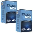 Kit Combo 02 UND Cálcio MDK 600mg Magnésio Vitamina D K2 120 Cápsulas Suplemento Alimentar Natunéctar