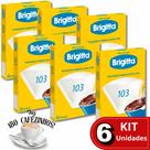 KIT COMBO 06 UND Filtro de Papel para Café N 103 Grande Caixa com 30 Unidades Brigitta