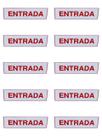 KIT COMBO 10 Placa de Sinalização entrada 15x30 cm branca KIT COMBO 10 Placa de Sinalização entrada 15x30 cm branca