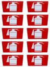 KIT COMBO 10 Placa de Sinalização EXTINTOR 20X20 CM VERMELHA