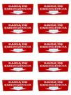 KIT COMBO 10 Placa Sinalização SAIDA DE EMERGENCIA 20X30 CM ATACADO KIT COMBO 10 Placa Sinalização SAIDA DE EMERGENCIA 20X30 CM ATACADO