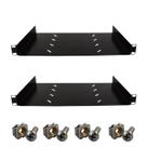 Kit Combo 2 Bandejas Fixação Frontal Rack Padrão 19 250mm C/ Porca Gaiola