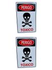 KIT COMBO 2 Placa DE Sinalização PERIGO TOXICO 20 X 30 CM