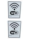 KIT COMBO 2 Placa de Sinalização WI FI 15x20 cm SENHA BRANCO
