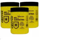kit combo 3 unidades mascara mel e queratina coiffer 500g