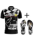 Kit Combo Camisa Amantes Da Noite + Chinelo Chofer Caminhão Kit Combo Camisa Amantes Da Noite + Chinelo Chofer Caminhão