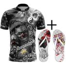 Kit Combo Camisa Chora Agora Ri Depois + Chinelo Da Quebrada
