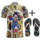 Kit Combo Camisa Tio Patinhas Cifrão + Chinelo Da Quebrada Kit Combo Camisa Tio Patinhas Cifrão + Chinelo Da Quebrada