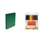 Kit Combo Casafoyer com Pasta Registradora Redonda de Polipropileno e Marcadores Kit Combo Casafoyer com Pasta Registradora Redonda de Polipropileno e Marcadores