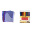 Kit Combo Casafoyer Separadores de Carpeta con Bolsillo de Polipropileno + Marcadores