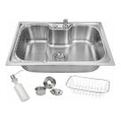 Kit Combo Cuba Inox 60x42cm, Dosador, Cestinha + Válvula Kit Combo Cuba Inox 60x42cm, Dosador, Cestinha + Válvula
