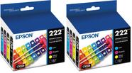 Kit Combo de Cartuchos de Tinta Epson 222 Preto e Colorido, 2 Unidades