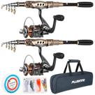 Kit Combo de Vara e Carretilha de Pesca PLUSINNO 1,8m em Fibra de Carbono