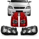Kit Combo Farol E Lanterna Montana Sport 2003 2004 2005 2006 2007 2008 2009 2010 Mascara Negra