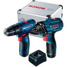 Kit Combo Furadeira Parafusadeira Impacto 12v Bosch Bivolt