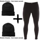 Kit Combo Inverno Ceroula Preta Mash Algodão + 2 Toucas Kit Combo Inverno Ceroula Preta Mash Algodão + 2 Toucas