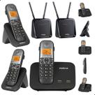 Kit Combo Mini Central PABX Telefone Sem Fio TS 5150 com 2 Ramal Intelbras Com Entrada Para 2 Chips 4g Celular Dual Sim Chip
