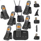 Kit Combo Mini Central PABX Telefone Sem Fio TS 5150 com 5 Ramal Intelbras Com Entrada Para 2 Chips 4g Celular Dual Sim Chip