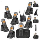 Kit Combo Mini Central PABX Telefone Sem Fio TS 5150 com 6 Ramal Intelbras Com 1 Entrada Para Chip 4g Celular e 1 Entrada para linha Fixa