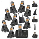 Kit Combo Mini Central PABX Telefone Sem Fio TS 5150 com 8 Ramal Intelbras Com 1 Entrada Para Chip 4g Celular e 1 Entrada para linha Fixa