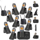 Kit Combo Mini Central PABX Telefone Sem Fio TS 5150 com 8 Ramal Intelbras Com Entrada Para 2 Chips 4g Celular Dual Sim Chip