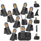 Kit Combo Mini Central PABX Telefone Sem Fio TS 5150 com 9 Ramal Intelbras Com 1 Entrada Para Chip 4g Celular e 1 Entrada para linha Fixa