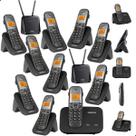 Kit Combo Mini Central PABX Telefone Sem Fio TS 5150 com 9 Ramal Intelbras Com Entrada Para 2 Chips 4g Celular Dual Sim Chip