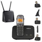 Kit Combo Mini Central PABX Telefone Sem Fio TS 5150 Intelbras Com 1 Entrada Para Chip 4g Celular e 1 Entrada para linha Fixa